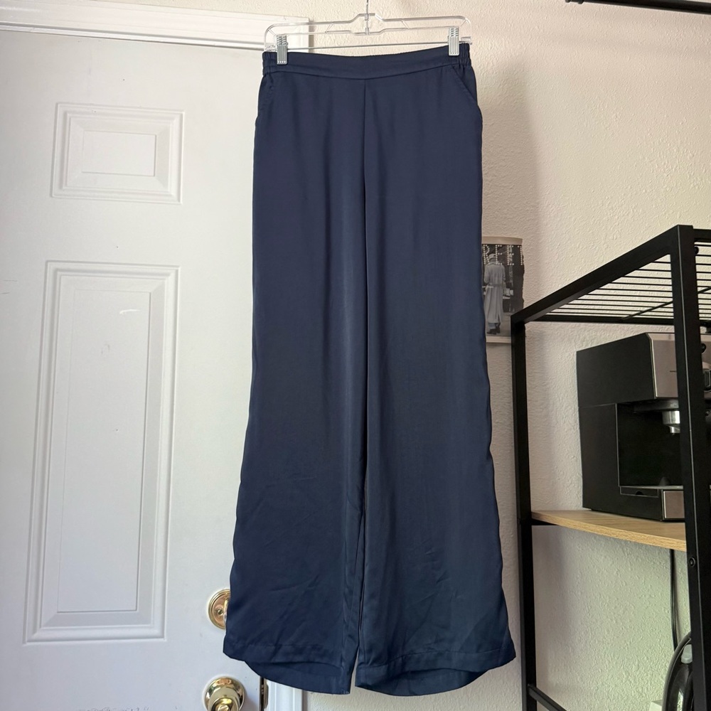 STATE‎ OF DAY navy blue wide straight leg sleep pajama pants